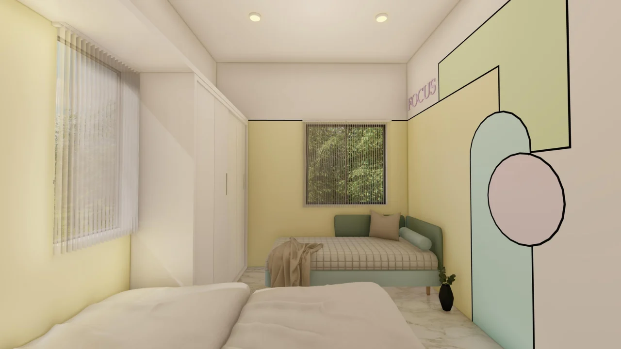 A resident’s own restful, private room at Bharosa Eternal Home, Achampet — safe and calm
